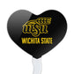 GRAPHICS & MORE Cupcake Picks Set of 6, Acrylic, Wichita State University, Heart Decoration, Model CUPCAKE.HEART.CLCWSU.Z007503