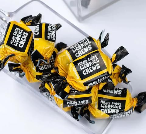 SweetGourmet English Style Salted Licorice Toffees | Individually Wrapped | 1Lb