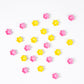 Edible Flowers Cake Decorations 48 Count Pink Yellow Blossoms Royal Icing Decorations Daisy Sugar Wedding Flowers for Baking Cup