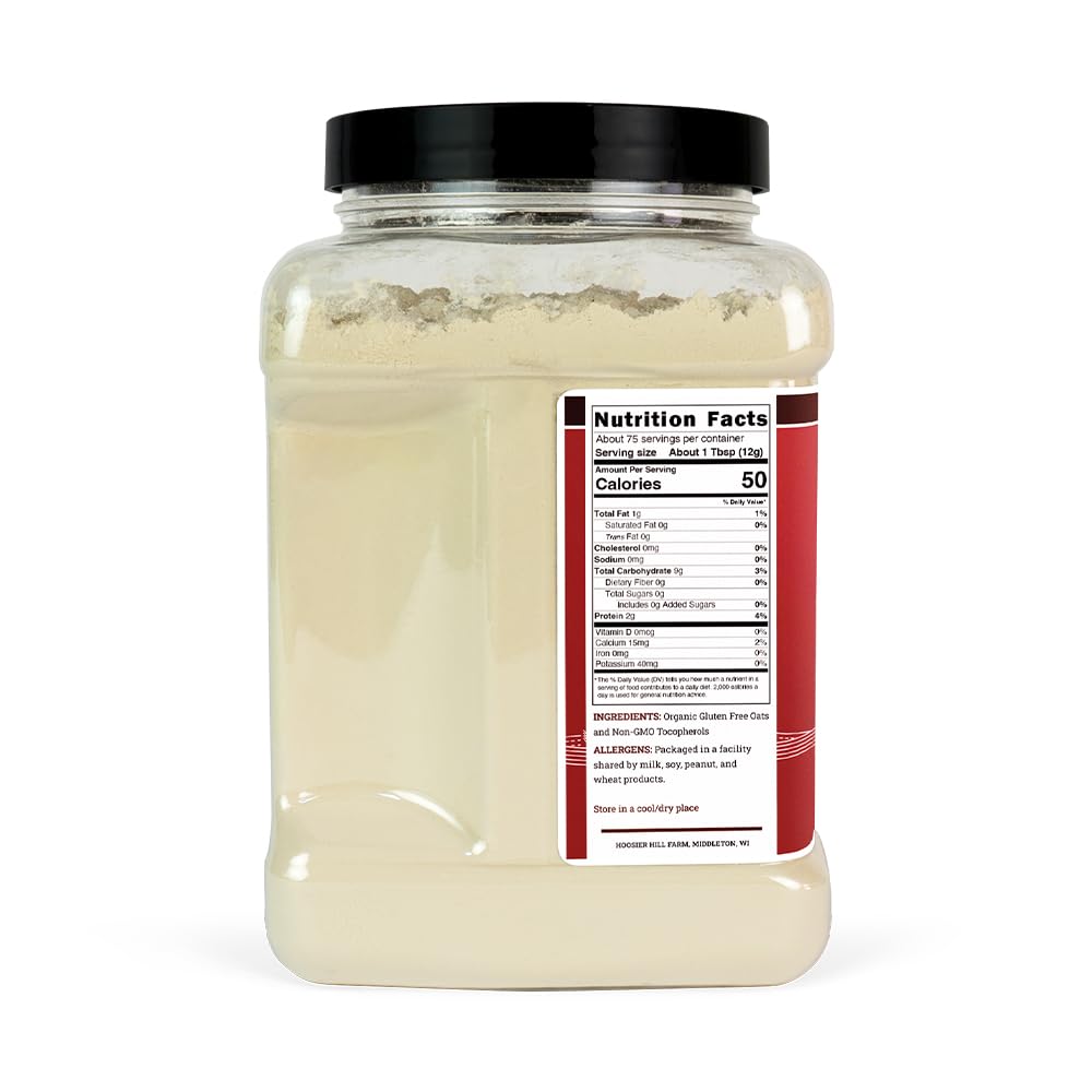Hoosier Hill Farm Organic Oat Milk Powder  2LB (Pack of 1)