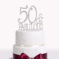 Hatcher lee 50th Birthday Cake Topper - Bling Crystal Silver Keepspirit-inspired flavor, Model HCL-022