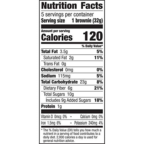 Fiber One Supreme Brownies, Cookie Dough, Snack Bars, 1.13 oz, 5 ct (Pack of 8)