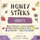 The Honey Jar Raw Honey Sticks Variety Pack - 50 Count - Pure Honey Straws for Tea & Coffee