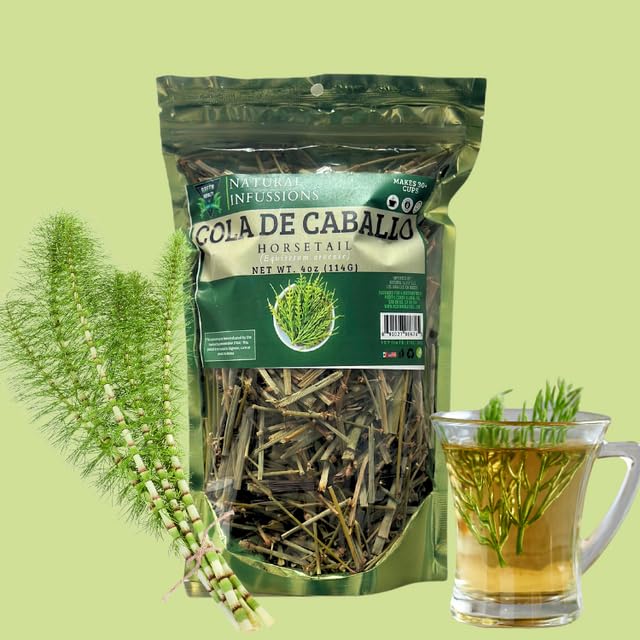 GREEN ROYALTY Premium Loose Horsetail Tea - 4oz Resealable Bag - Makes 30+ Cups - 100% All Natural