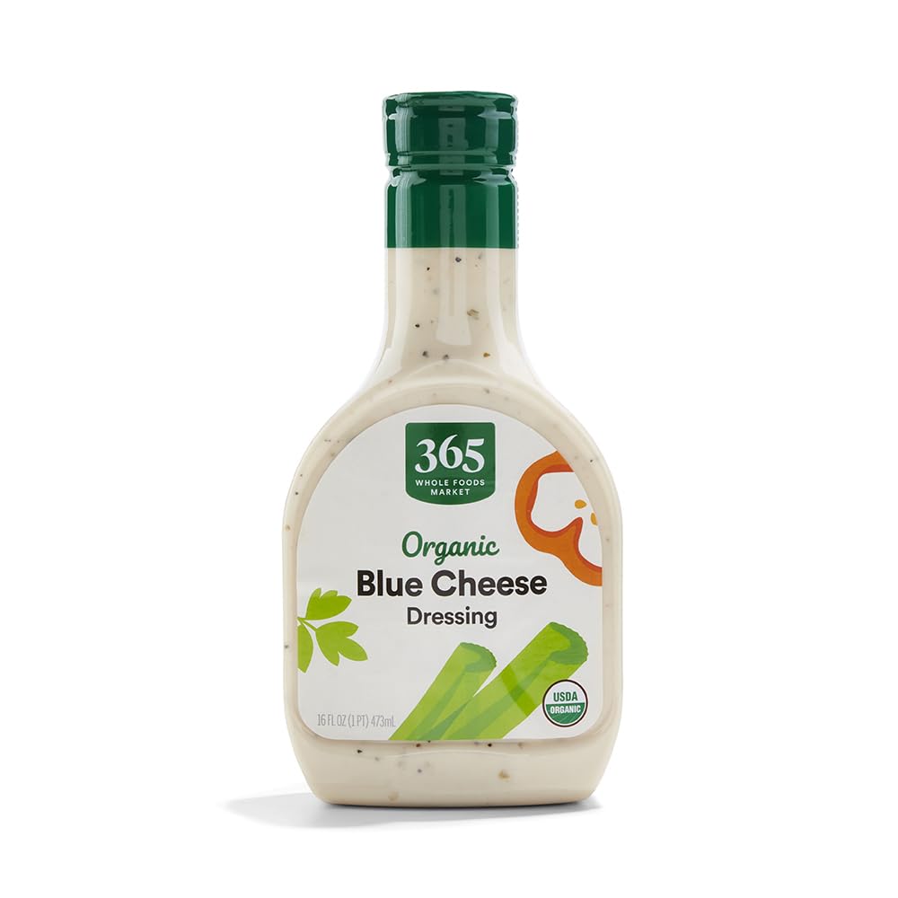 365 by Whole Foods Market Organic Blue Cheese Dressing, 16 Fl Oz - Deliciously Creamy, Perfect for Salads and Dips