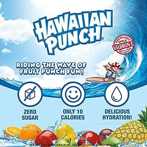 Hawaiian Punch, Paradise Variety Pack- Powder Drink Mix - (5 Boxes, 40 Sticks) - Sugar Free & Delicious, Excellent Source Of Vitamin C, Makes 40 Flavored Water Beverages