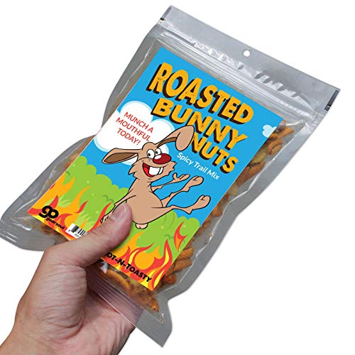 Gears Out Roasted Bunny Nuts Spicy Trail Mix - Funny Easter Gift for Teens and mature-themeds, 13.9 cm x 3.7 cm x 20.4 cm