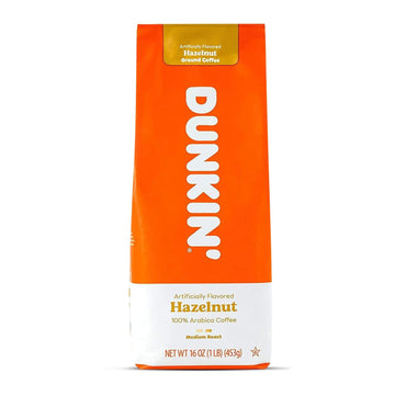 Dunkin Donuts Coffee Hazelnut 16 Oz Bag, Pack Of 1