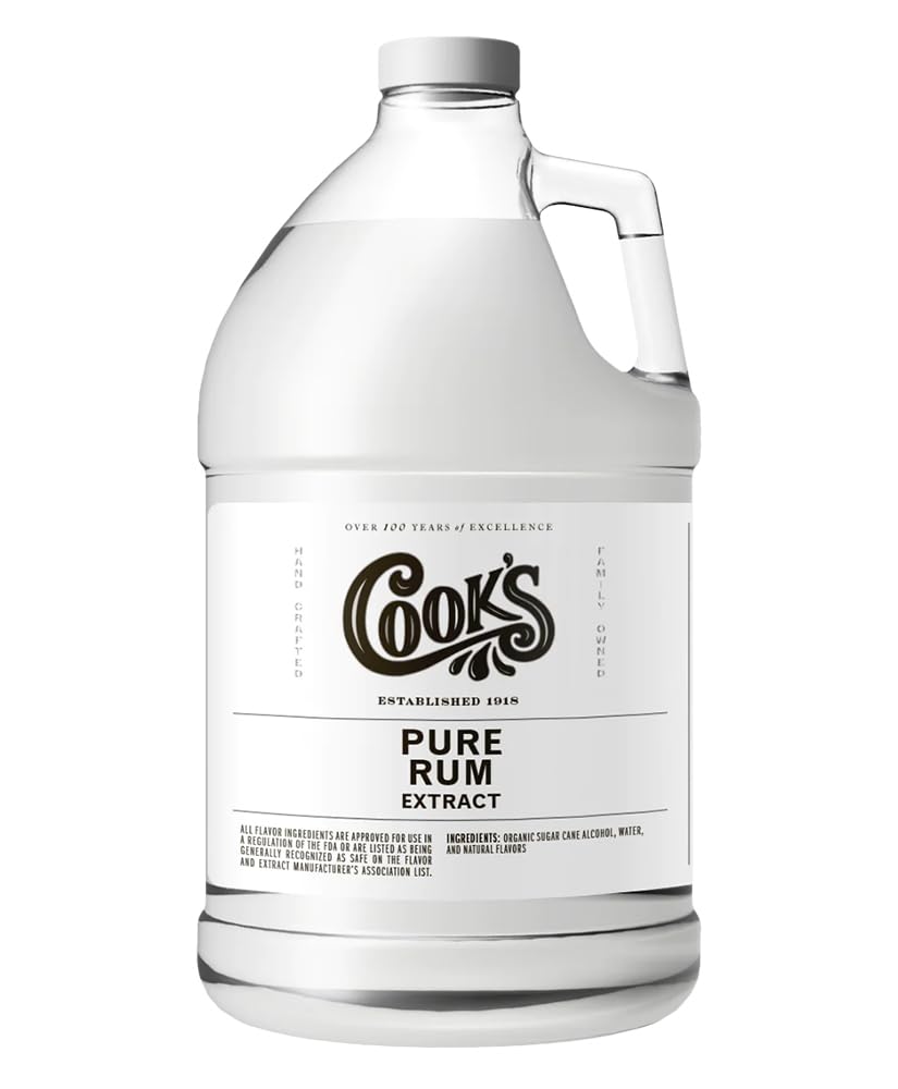 COOKS Pure Rum Extract for Baking and Ice Cream, 128 Fl Oz (1 Gallon)