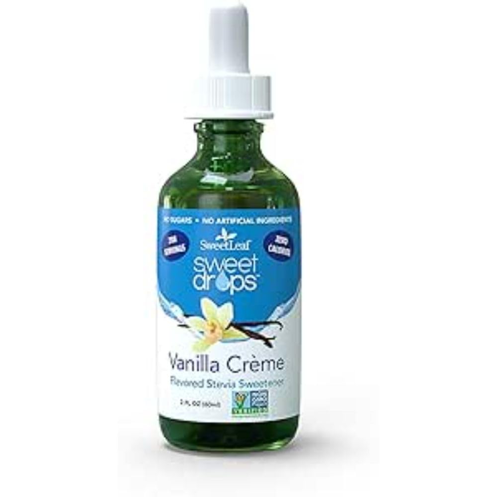 SweetLeaf Sweet Drops Flavored Stevia Liquid Sweetener, Vanilla Creme, 2 Fl Oz, Keto Friendly, Non GMO, Zero Calorie