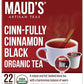 Mauds Cinnamon Organic Black Tea Pods  22ct | Cinn-Fully Cinnamon Tea | Hot Cinnamon Spice Tea | Solar Energy Produced Recyclable Single Serve Tea Pods Compatible with Keurig K-Cup malt-inspired