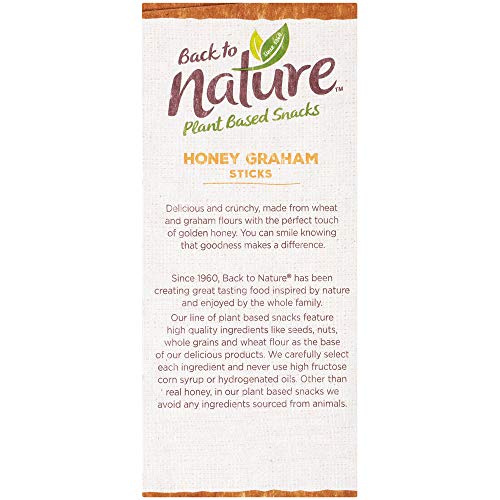 Back To Nature Non-Gmo Cookies, Honey Graham Sticks, 1 Ounce (Pack Of 8)