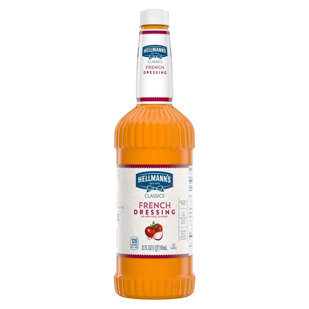 Knorr Hellmann's Classics French Salad Dressing Salad Bar Bottles Gluten Free, No Artificial Flavors or High Fructose Corn Syrup