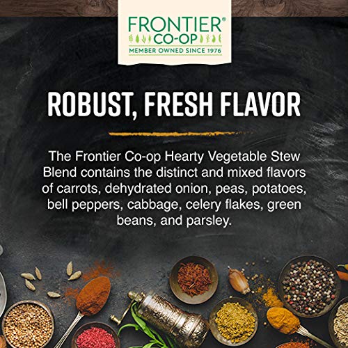 Frontier Co-Op Hearty Vegetable Herb Blend For Stew, 1Lb, Kosher - Mixed Dried Vegetables For Soup, Stir Fry, Ramen With Onion, Carrots, Peas, Corn, Potatoes And Parsley