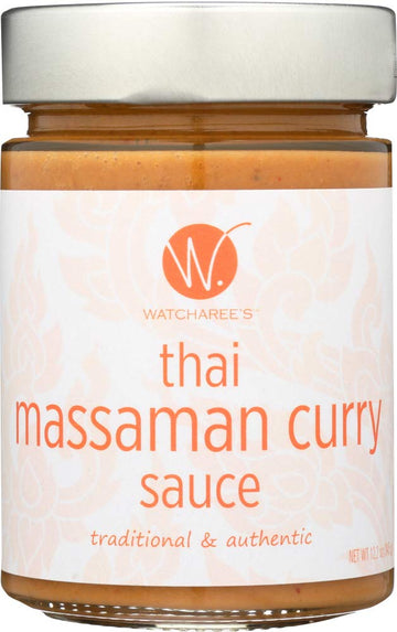 WATCHAREES Thai Curry Sauce, Massaman, 11.5 Fl Oz, Pack of 1