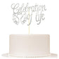 Happy Birthday in Heaven,Celebration of Life Cake Topper for Birthday,Anniversary,Funeral,In Loving Memory, Funeral Decor,Silver