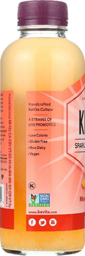 Kevita Organic Mango Coconut Probiotic Drink, 15.2 Fz