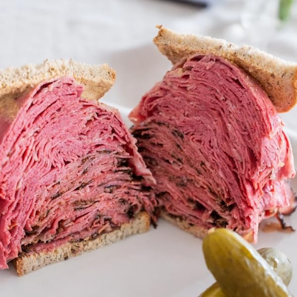 Carnegie Deli Mega Sliced Deli Meat Bundle - 6 lbs Pastrami & Corned Beef