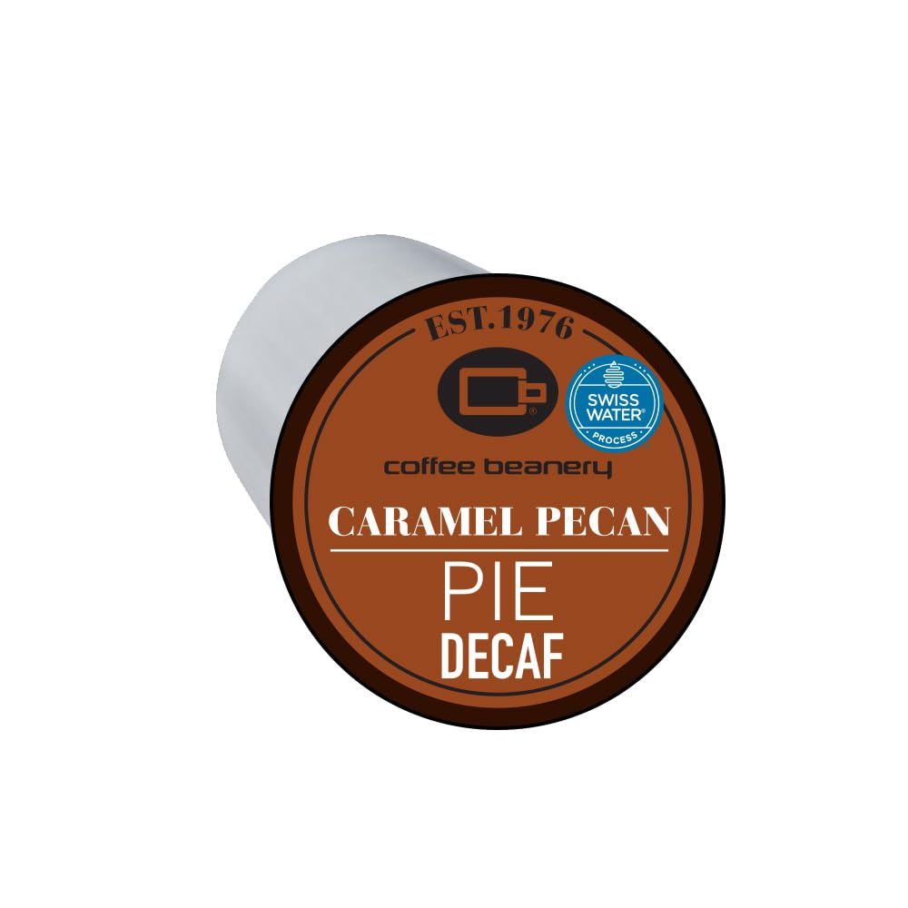 Coffee Beanery Caramel Pecan Pie Decaf Coffee Pods - 48 Count Bulk Medium Roast Arabica Coffee