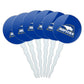 GRAPHICS & MORE Cupcake Picks Set of 6 - Acrylic - Hofstra University Logo - Model CUPT.CIR.ACR.6PK.CLCHOF501