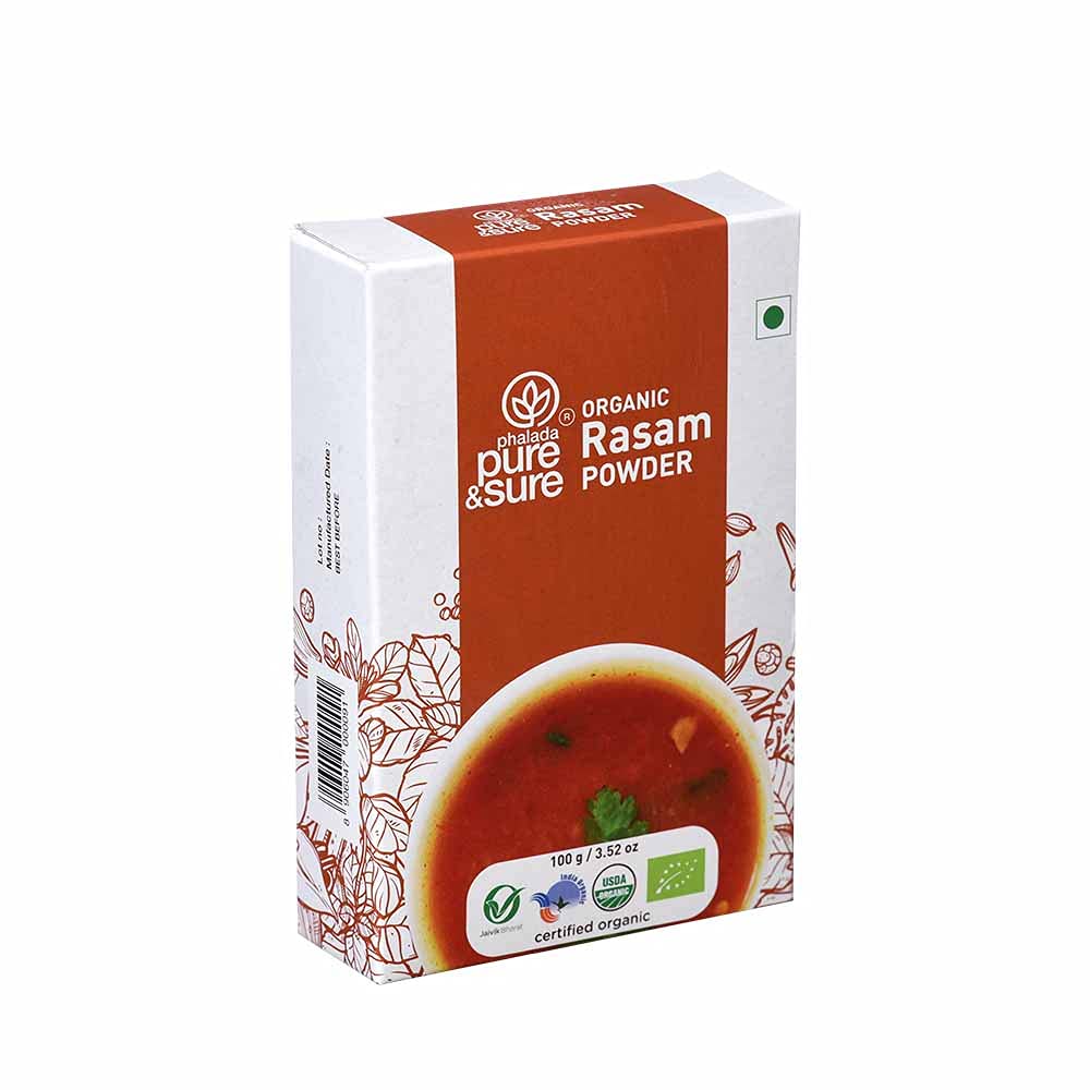 Pure & Sure Organic Rasam Masala Powder | South Indian Masala For Cooking | Curry Masala Powder, 100G