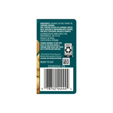 Member'S Mark Roasted Whole Cashews With Sea Salt (33 Ounce)