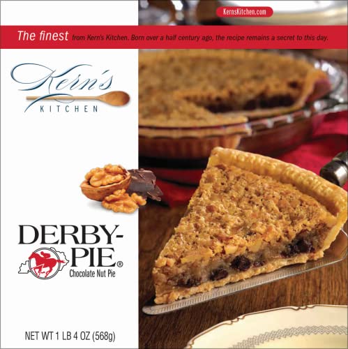 Derby-Pie Chocolate Nut Pie - 4Th Generation Family Owned Business - Shipped Frozen - Fully Baked - Serves 8