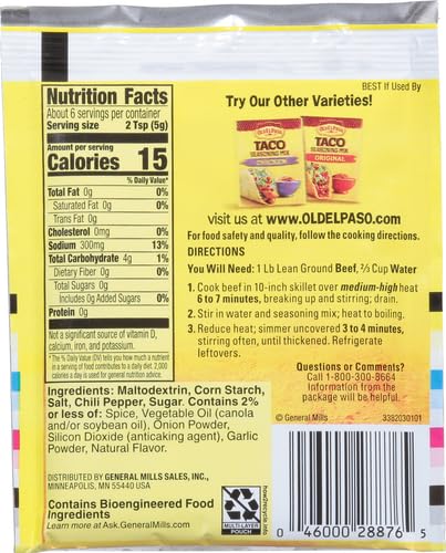 Old El Paso Taco Seasoning, Mild, 1 oz.