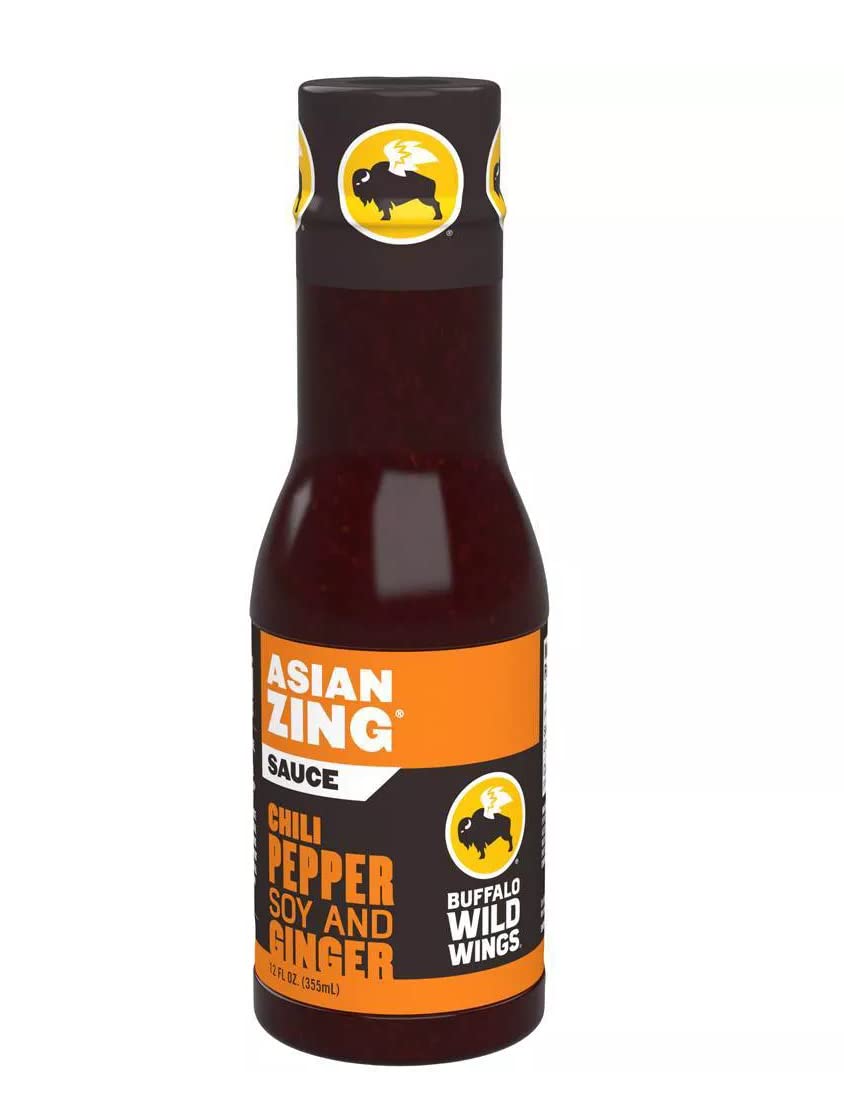 Al Amin Foods Asian Zing Sauce Chili with Pepper Soy & Ginger - 2 Bottles 12 fl.oz (355g) each. By Buffalo Wild Wings