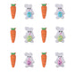 Sentovac 12 Pcs Easter Bunny Carrot Icing Decoration Edible Candy Dessert Easter Sprinkles Diy For Cookie Cake Cupcake Topper Ic