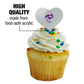 GRAPHICS & MORE Cupcake Picks Set of 6, Acrylic, Niagara University Secondary Logo, Heart Love Design