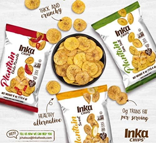 Inka Crops Inka Chips, Seasalt Plantain Chips, 4 Ounce (Pack Of 12)