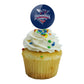 Shenandoah University Primary Logo Cupcake Picks Toppers Decoration Set Of 6