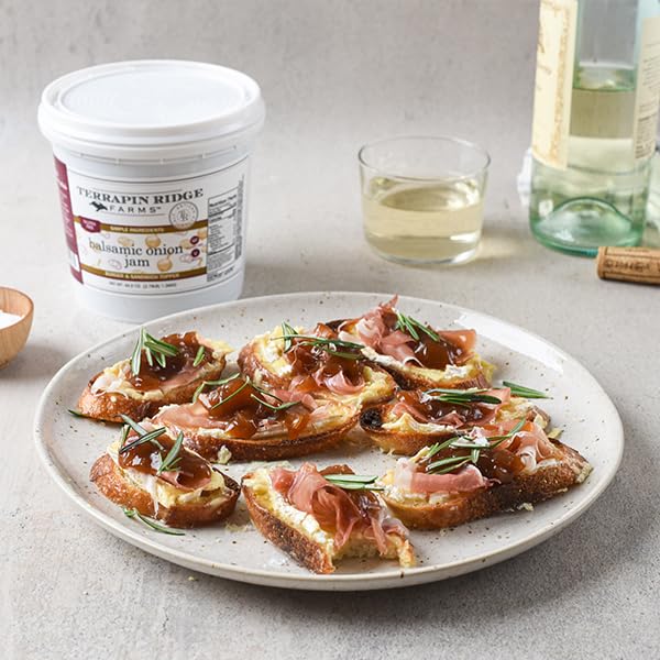 Terrapin Ridge Farms Balsamic Onion Jam, Vegan & Gluten Free, 44.5 Ounce Tub