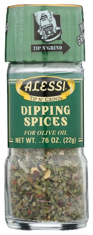 Alessi Herb & Seasoning Grinder, Dipping Spices For Olive Oil, Tip N' Grind (Garlic, 0.76 Ounce (Pack Of 1))