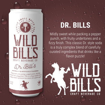 Wild Bills Classic Craft Soda Pop, Caffeine Free, Gluten Free, Vegan, 12 Fl Oz, Pack of 12