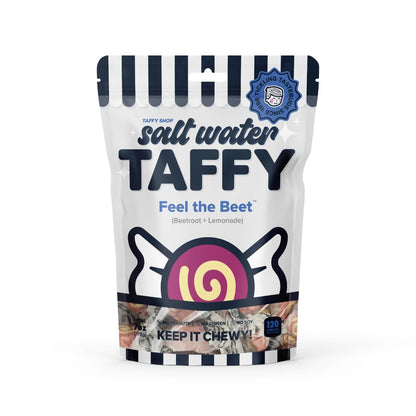 Taffy Shop Feel the Beet, Beetroot Lemonade Salt Water Taffy - Gourmet Soft Chewy Candy, Bulk Sweet Snack, Fresh Gift & Gluten-F