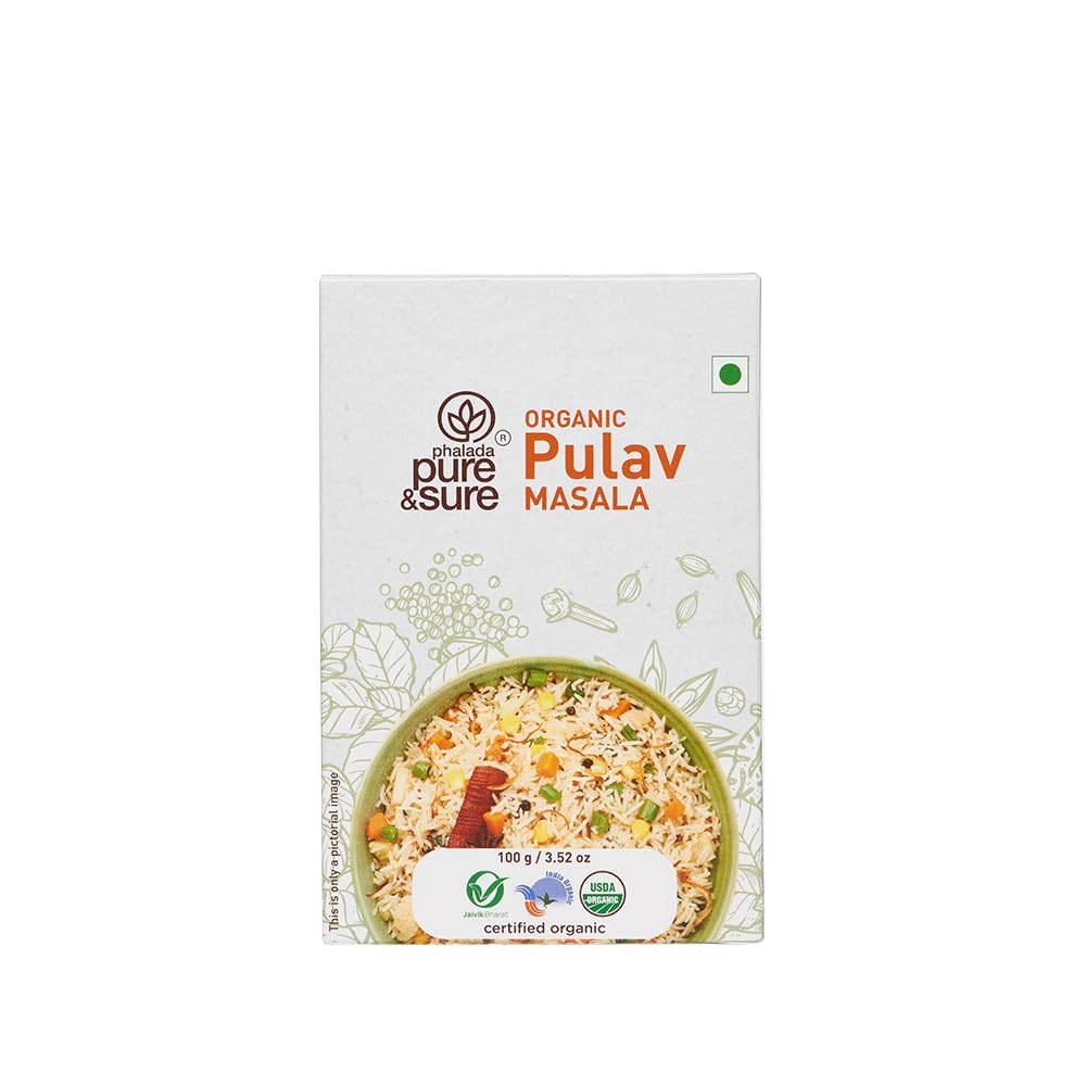 Pure & Sure Organic Pulav Masala Powder | Delicious & Aromatic Pulav Masala Mix | Curry Masala Powder, 100G