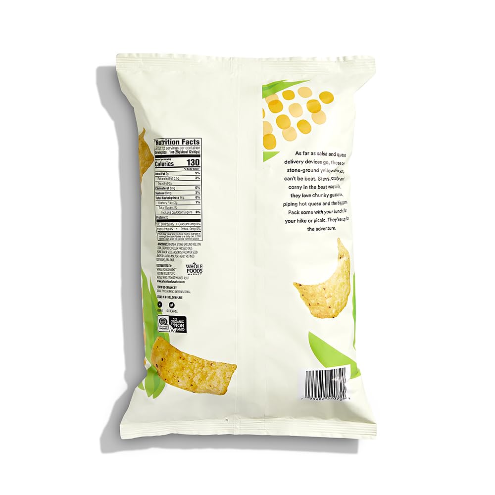 365 by Whole Foods Market, Organic Yellow Corn Tortilla Strips, 12 Ounce