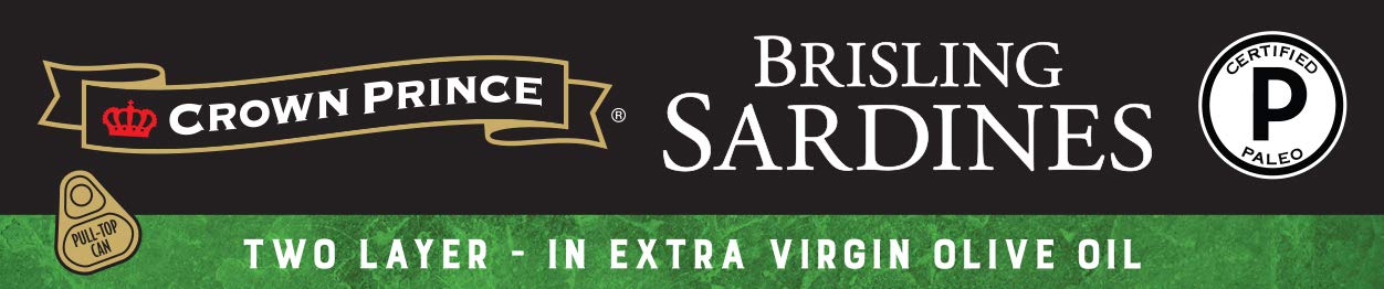 Crown Prince Two Layer Brisling Sardines In Extra Virgin Olive Oil, 3.75-Ounce Cans (Pack Of 12)