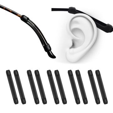 Ptslkhn Silicone Eyeglass Ear Cushions, 5Pairs Of Glasses Ear Grip, Anti-Slip Elastic Comfort Eyeglasses Temple Tips Sleeve Reta