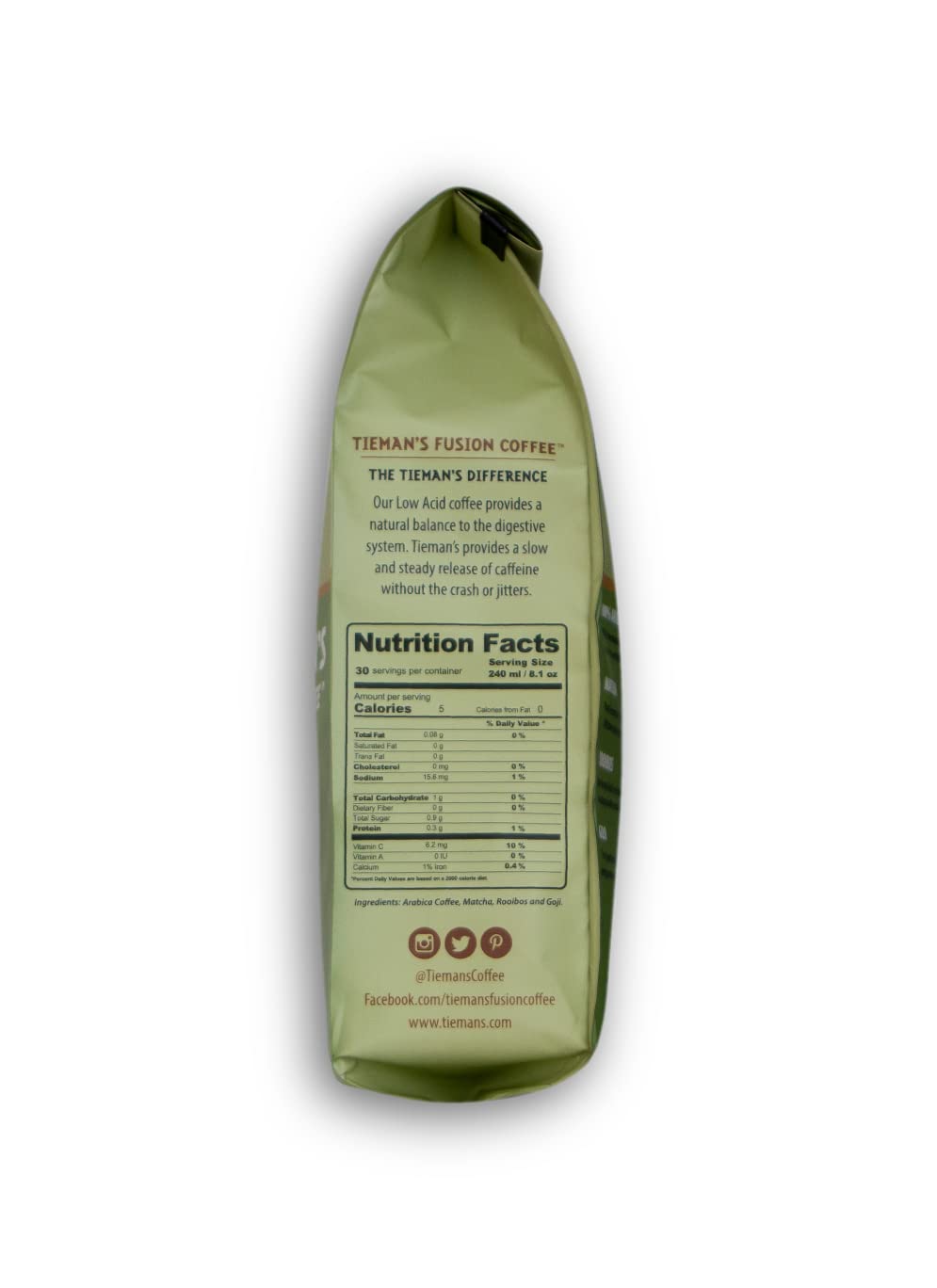 Tieman'S Fusion Coffee, Low Acid Decaf, Ground, 10 Ounce Bag