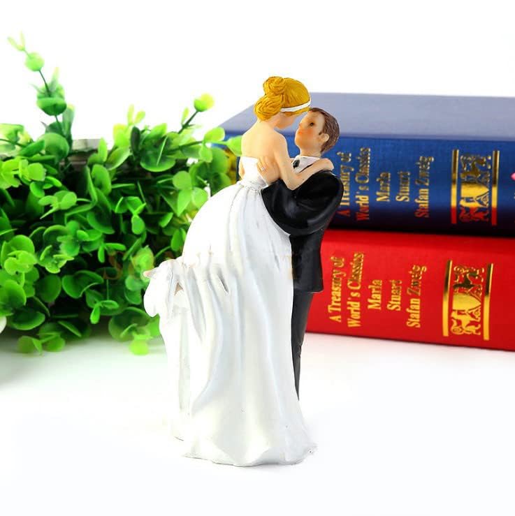 SCHOLMART Wedding Cake Toppers Bride and Groom, Wedding Party Cake Topper Figurines, Bridal Shower Decorations, Anniversary Part