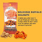 Crazy Go Nuts Walnuts - Buffalo, 1.25 Oz (6-Pack) - Healthy Snacks, Vegan, Gluten Free, Superfood - Natural, Ala, Omega 3 Fatty