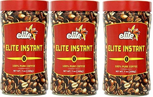 Elite Instant Pure Coffee, 7Ounce Tin, (3 Pack)