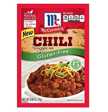 Mccormick Gluten Free Chili Seasoning Mix (4 Pack) 1 Oz Packets