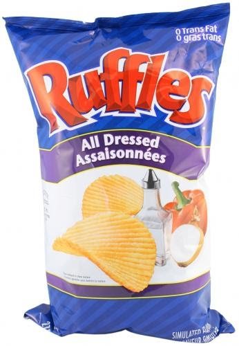 Lay'S Ruffles Potato Chips, All Dressed, Large Bag {Imported From Canada}