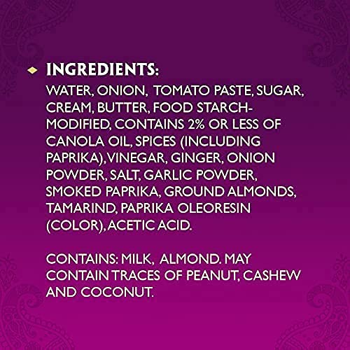 Pataks Butter Chicken Simmer Sauce With Tomato, Cream & Spices, No Artificial Flavors, Gluten-Free, Vegetarian, 15 Ounce (Pack Of 3)