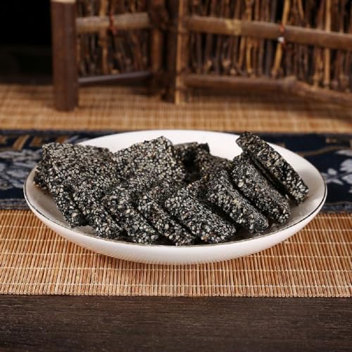 Zhejiang Specialty: Traditional Handmade Black Sesame Peanut Maltose Candy 250G/8.8Oz (Black Sesame Slices)