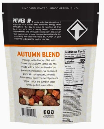 Gourmet Nut Autumn Blend Trail Mix  22oz Bag  2 Pack - Pumpkin Spice Pecans  Almonds  Cranberries  Cinnamon Sweet Potatoes  Yogurt Chips & Pumpkin Seeds - Fall Seasonal Snack